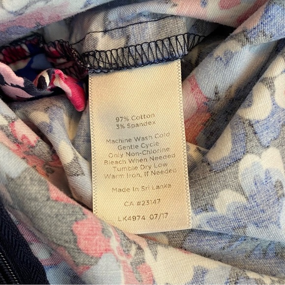 Talbots Blue and Pink Floral Wrap Front Skort - Picture 14 of 14